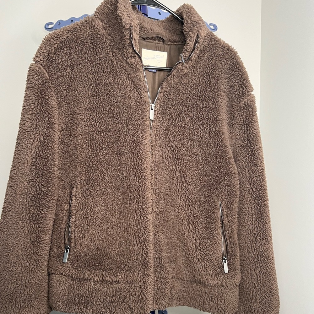 Fuzzy brown jacket